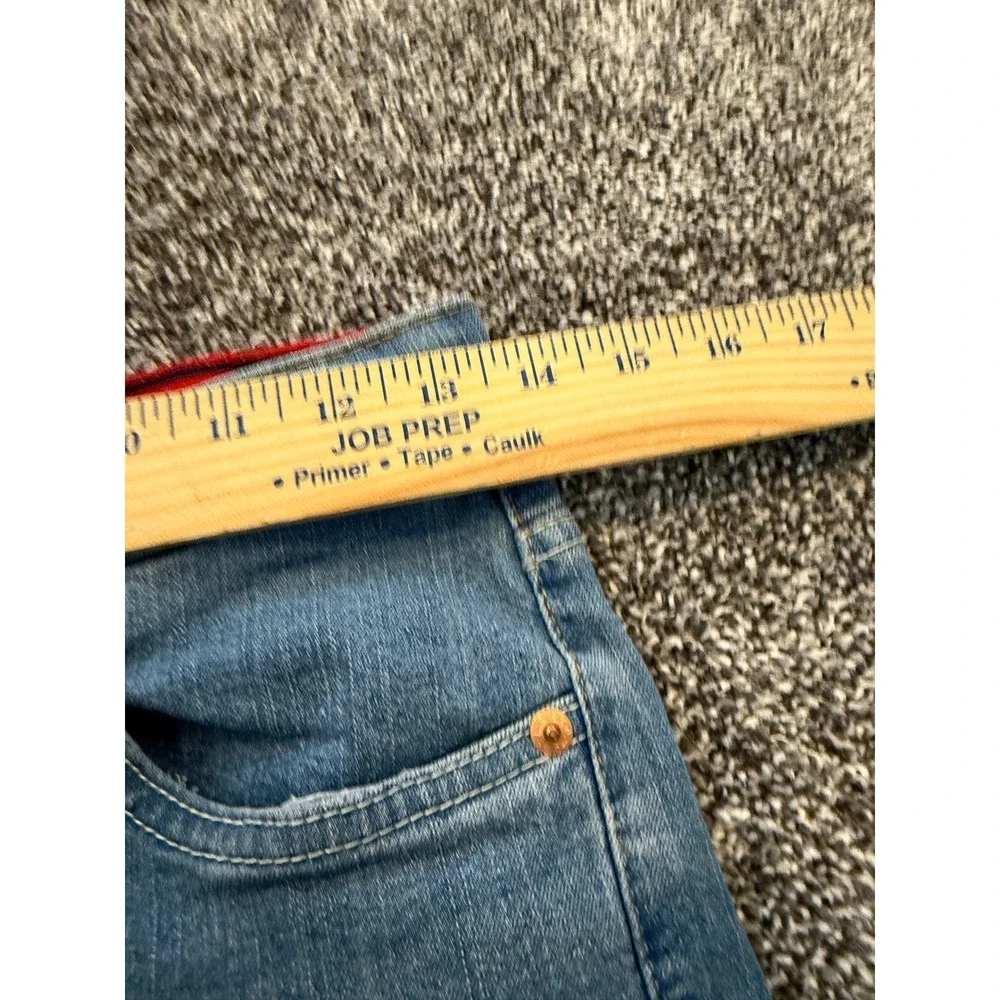Levis Boys Size 16 Medium Wash Straight Leg Stretch Denim Jeans Blue